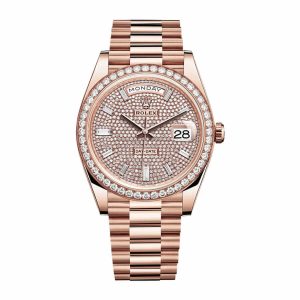 Rolex Day-Date 228345RBR “Everose Gold Diamond Bezel” Near Original 1:1