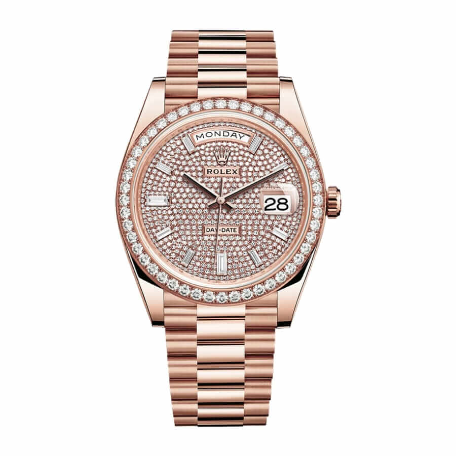 Rolex Day-Date 228345RBR “Everose Gold Diamond Bezel” Near Original 1:1