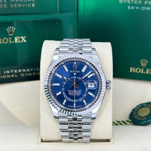 Rolex Sky-Dweller, 42mm, Oystersteel and 18k White Gold, Blue, Jubilee, Ref# 336934-0006 1:1