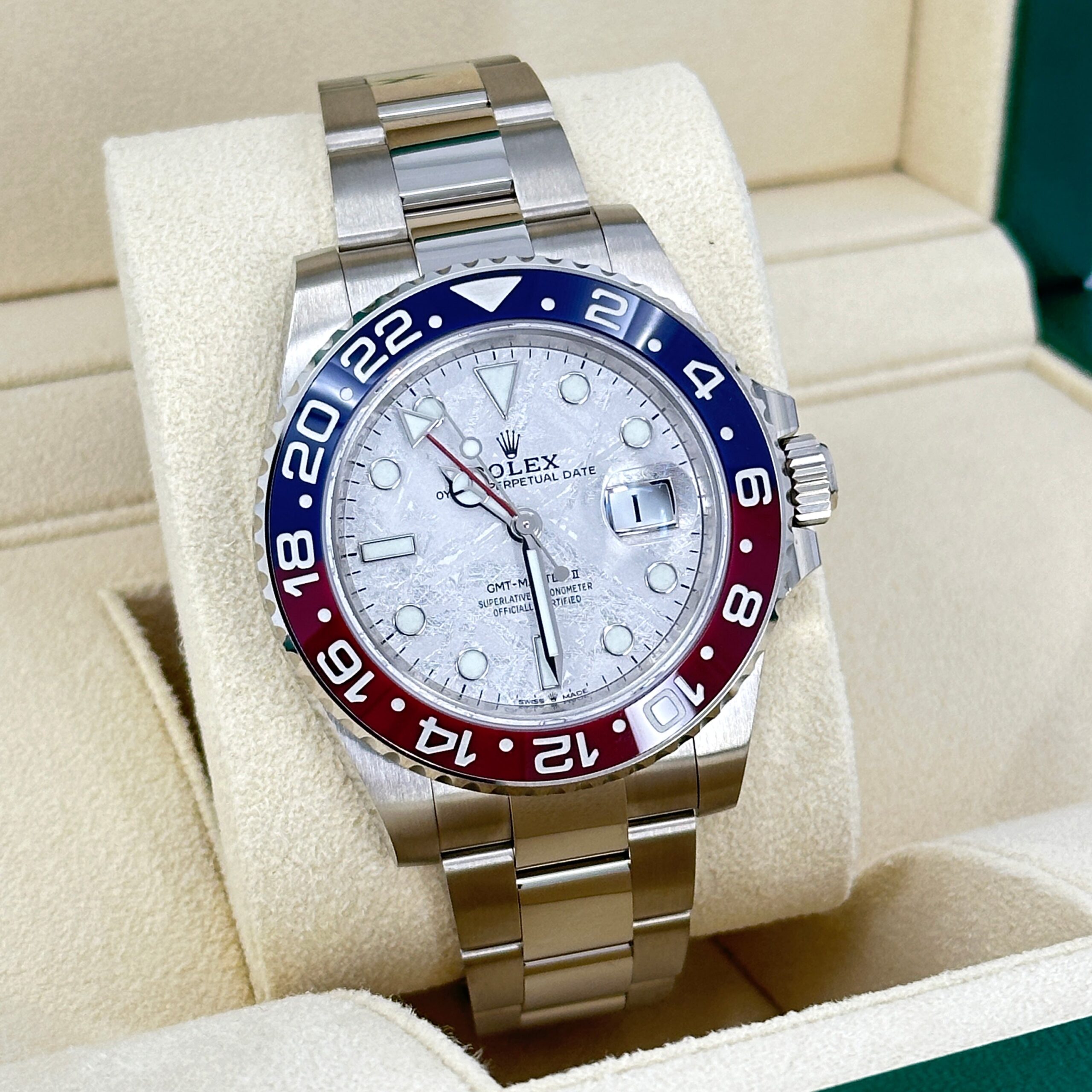 Rolex GMT-Master II 18 ct white gold Ref# 126719BLRO-0002 1:1