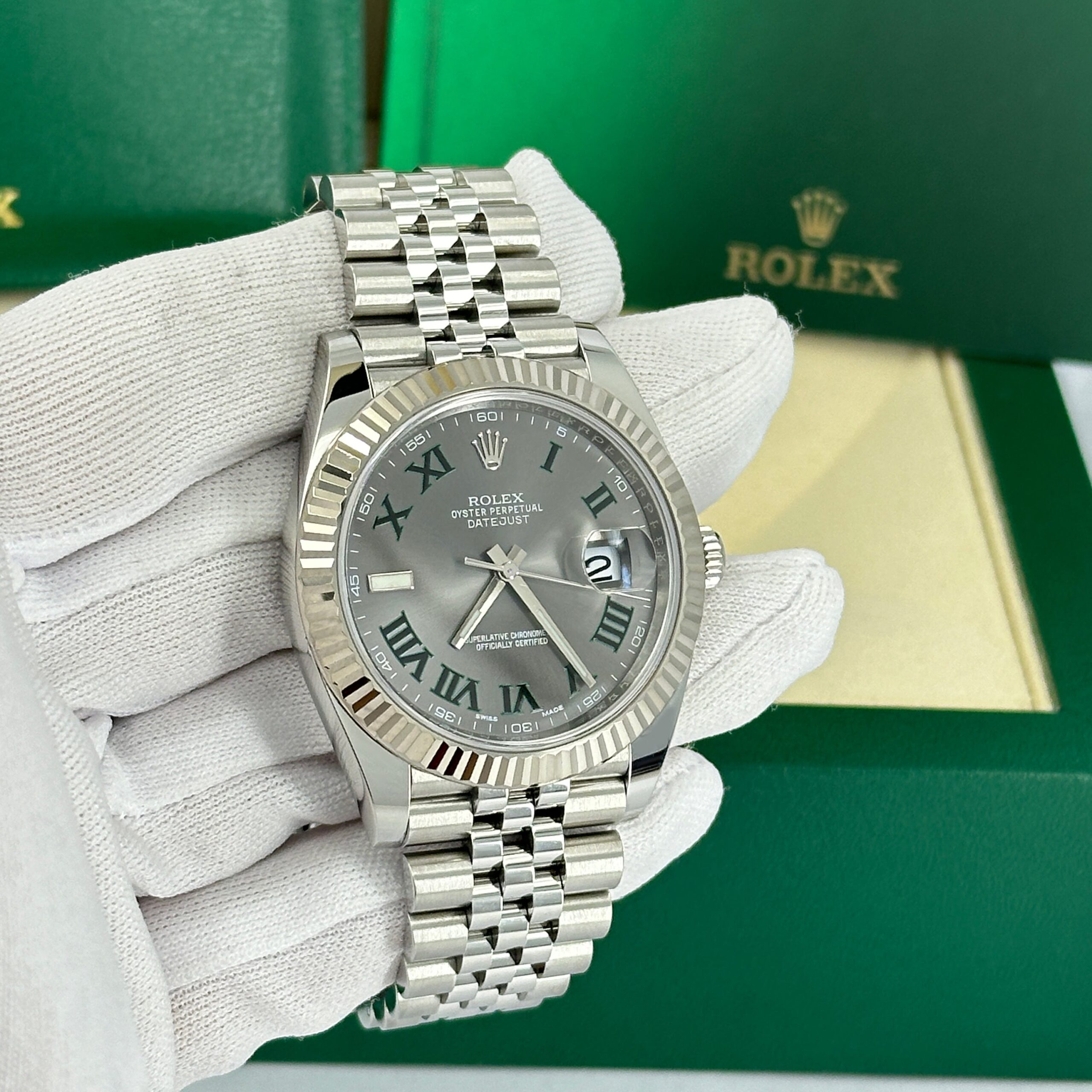 Rolex Datejust 41, Stainless Steel and 18k White Gold, 41mm, Ref# 126334-0022 1:1