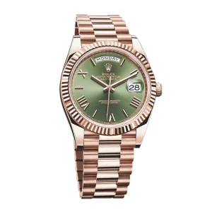 Rolex Day-Date 228235 “Everose Green Roman Dial” True to Original 1:1