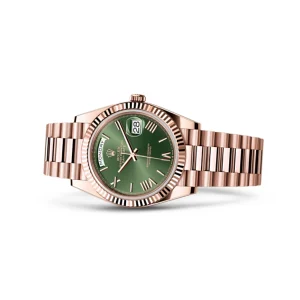 Rolex Day-Date 228235 “Everose Green Roman Dial” True to Original 1:1