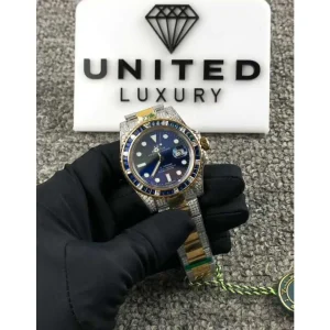 Rolex Submariner Date 18038 “Iced Out Blue Dial” Exact Quality 1:1