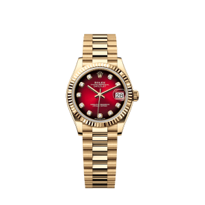 Unworn 2025, Rolex Datejust 31, 18k Yellow Gold, Diamonds, Ref# 278278-0049, box and papers 1:1