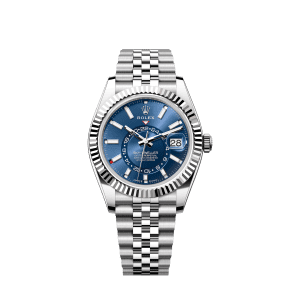 Rolex Sky-Dweller, 42mm, Oystersteel and 18k White Gold, Blue, Jubilee, Ref# 336934-0006 1:1