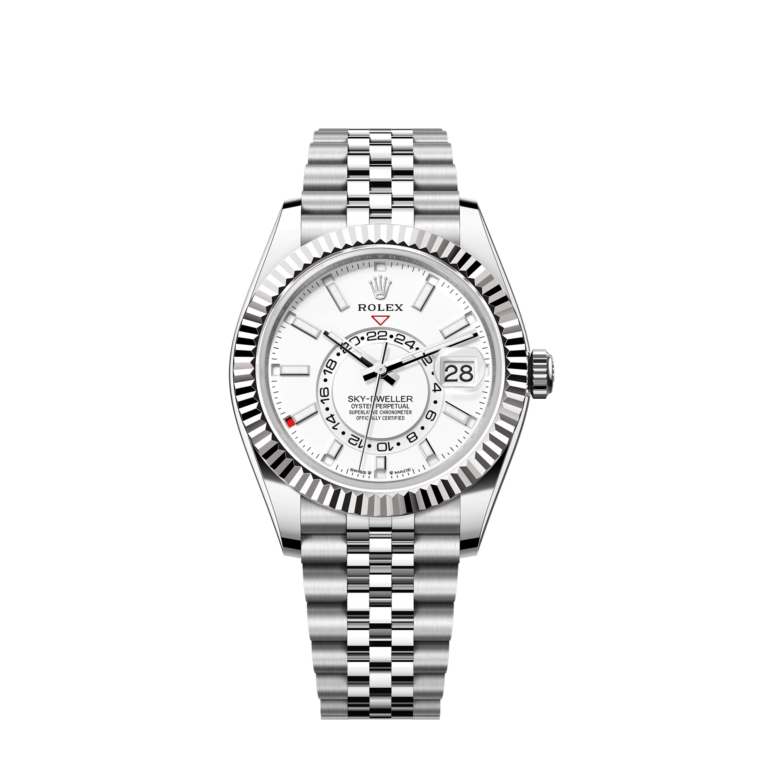 Rolex Sky-Dweller, 42mm, Oystersteel and 18k White Gold, White, Jubilee, Ref# 336934-0004 1:1