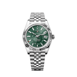 Rolex Sky-Dweller, 42mm, Oystersteel and 18k White Gold, Green, Jubilee, Ref# 336934-0002 1:1