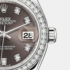 Rolex Lady-Datejust 28, Oystersteel and 18k White Gold, Ref# 279384RBR-0017 1:1