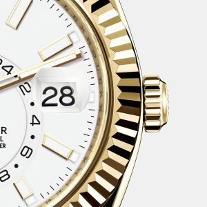 Rolex Sky-Dweller 42mm, 18k Yellow Gold, Oysterflex Ref# 326238-0006 1:1