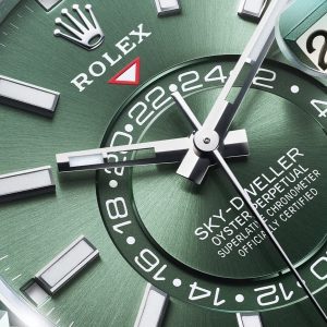 Rolex Sky-Dweller, 42mm, Oystersteel and 18k White Gold, Green, Jubilee, Ref# 336934-0002 1:1