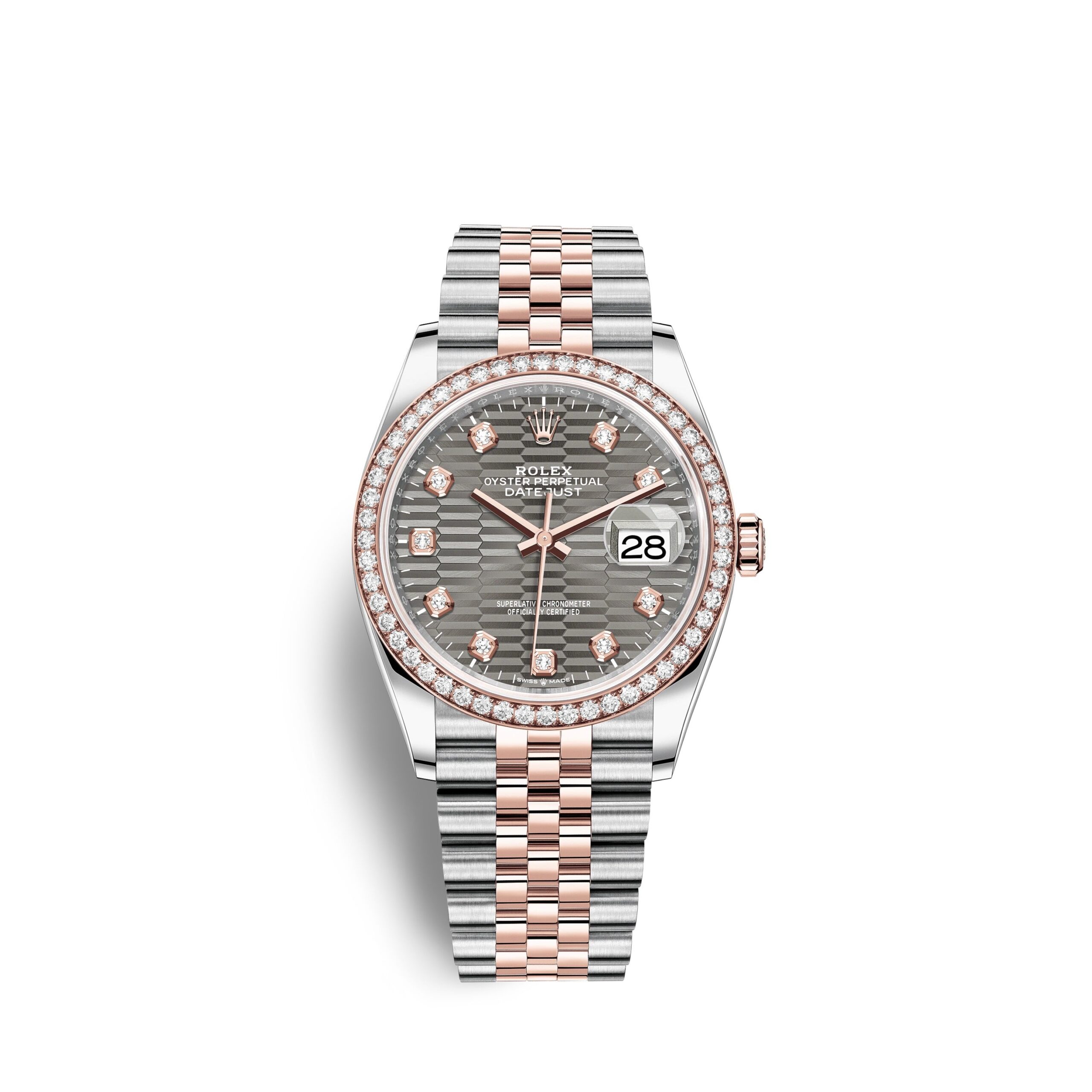 Rolex Datejust 36mm, Oystersteel and 18k Everose Gold, Ref# 126281rbr-0029 1:1