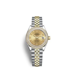Rolex Lady-Datejust 28, Oystersteel and 18k Yellow Gold, Ref# 279383RBR-0009 1:1