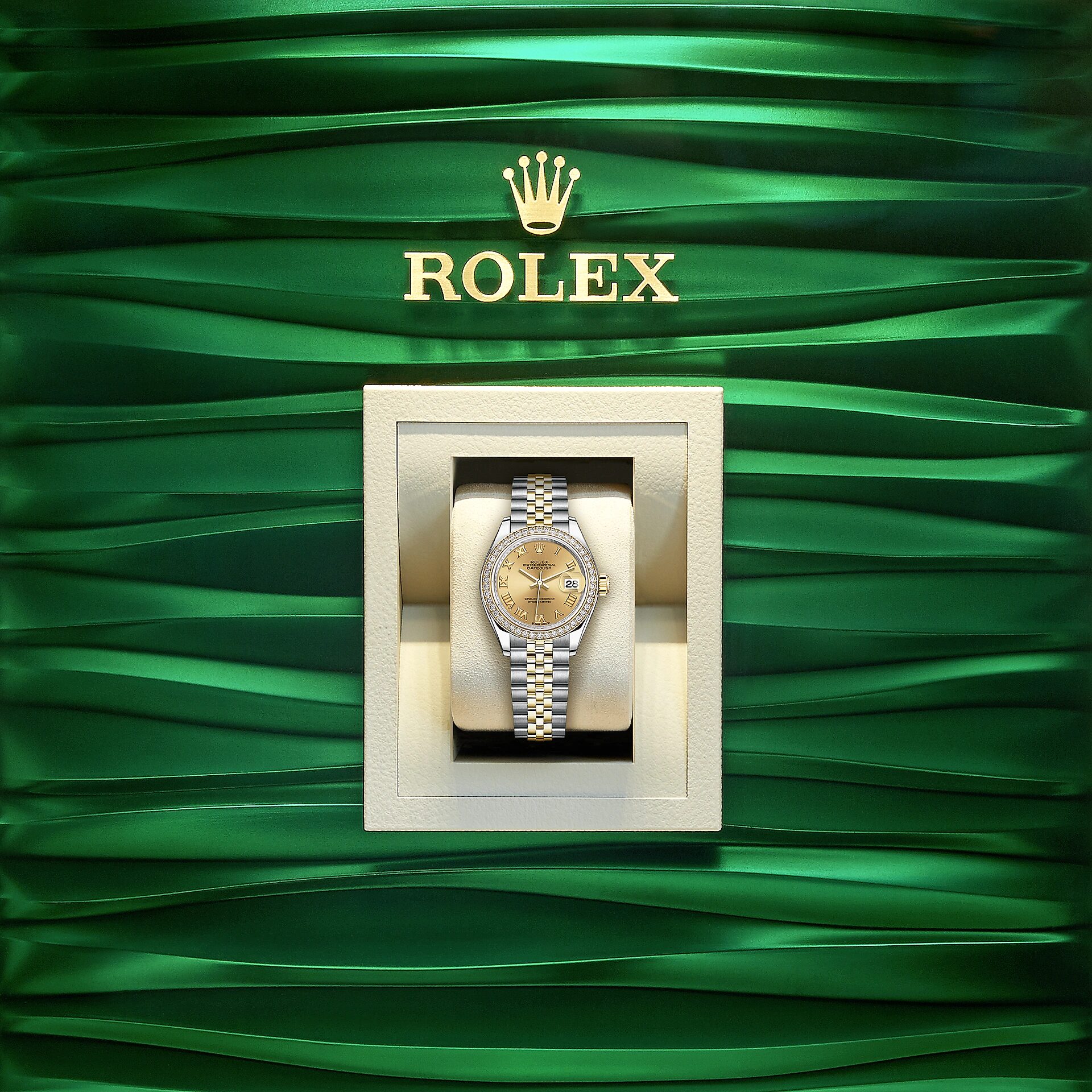 Rolex Lady-Datejust 28, Oystersteel and 18k Yellow Gold, Ref# 279383RBR-0009 1:1