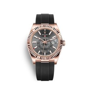 Rolex Sky-Dweller 42mm, 18k Everose Gold, Oysterflex, Ref# 326235-0006 1:1