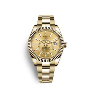 Rolex Sky-Dweller 42mm, 18k Yellow Gold, Ref# 326938-0003 1:1