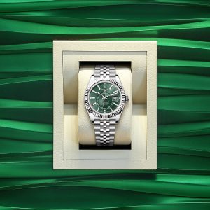 Rolex Sky-Dweller, 42mm, Oystersteel and 18k White Gold, Green, Jubilee, Ref# 336934-0002 1:1