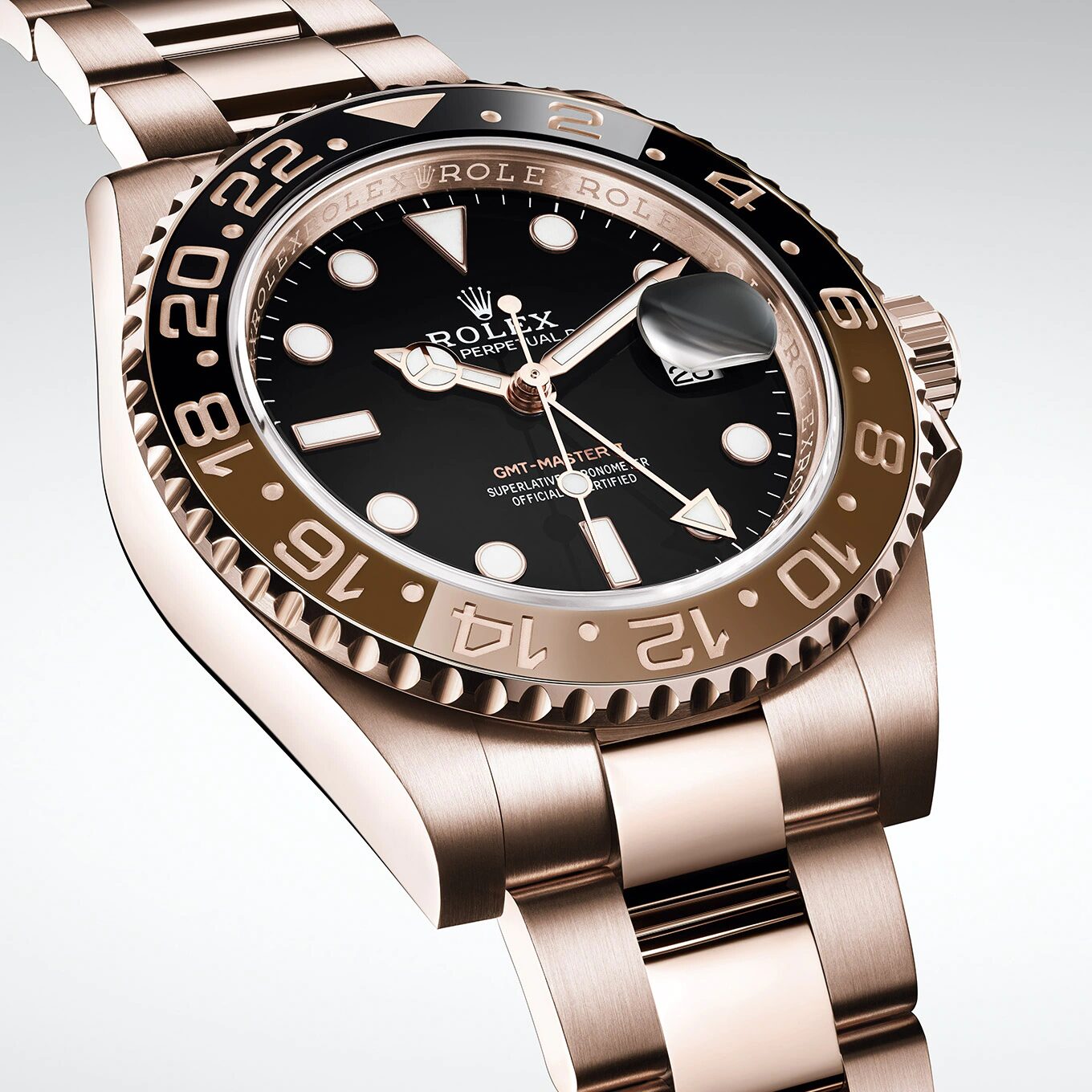 Rolex GMT-Master II Rootbeer, 18k Everose gold, 40mm, Ref# 126715chnr-0001 1:1