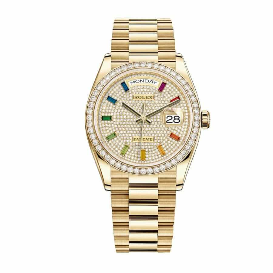Rolex Day-Date 128348RBR “Pave Diamond Dial” Perfect Edition 1:1