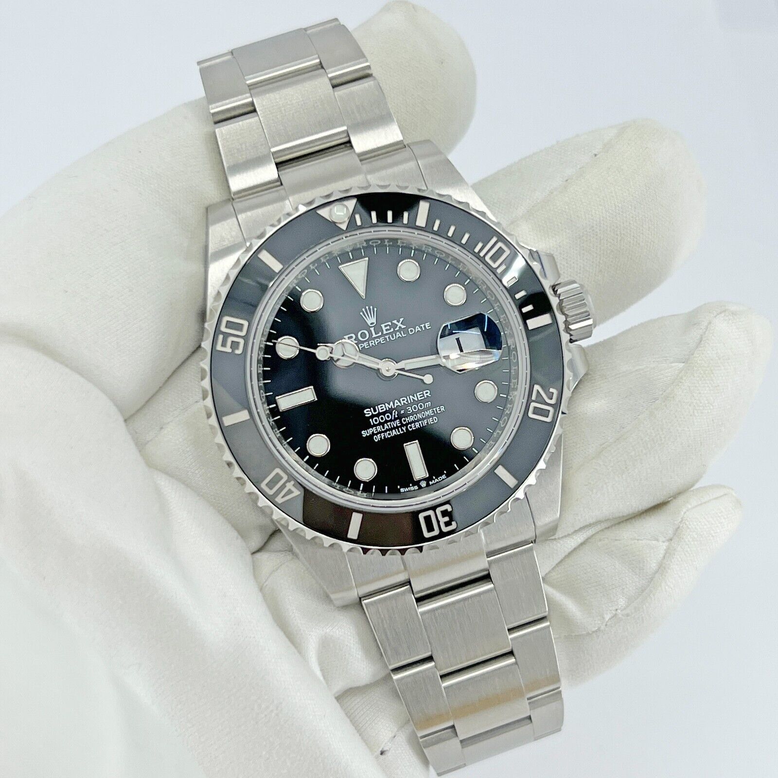 Rolex, Submariner Date 41, Stainless Steel, Black Ceramic, Black dial, 41mm, Oyster, Ref# 126610ln-0001 1:1
